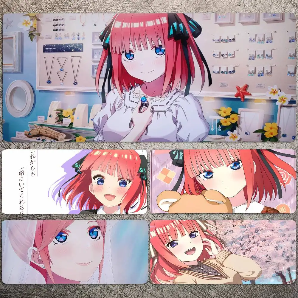 Nakano Nino Animation Mousepad Non-slip Suitable For Office Computers Laptops E-sports Game Desk Mats XXL Keyboard