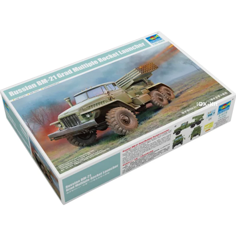 

Trumpeter 01028 1/35 Russian BM21 BM-21 Grad Multiple Rocket Launcher Children Toy Gift Plastic Assembly Building Model Kit