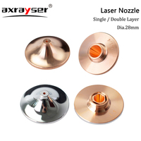 Laser Nozzles Dia.28mm Single Double Layer Caliber 0.8 - 4.0 for OEM Precitec Raytools HANS Fiber Laser Cutting Head