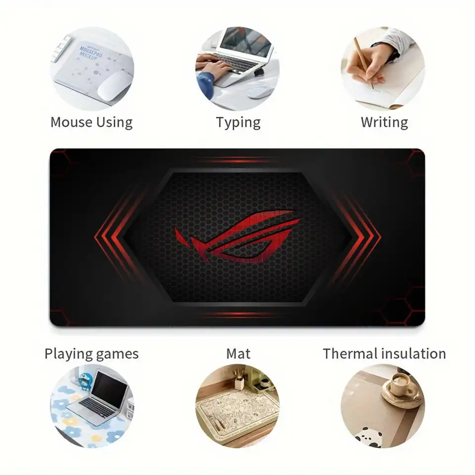 Cool Anime Asus Rog Mouse Pad Large monitor MousePad XXL Gaming Rubber mini PC Lock tablet mouse Desk Mat Computer Gamers office - 3