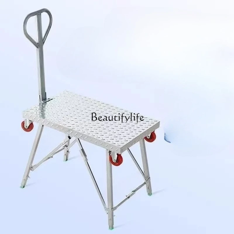 

Horse stool cart two-in-one multi-function folding thickened lifting scaffold portable