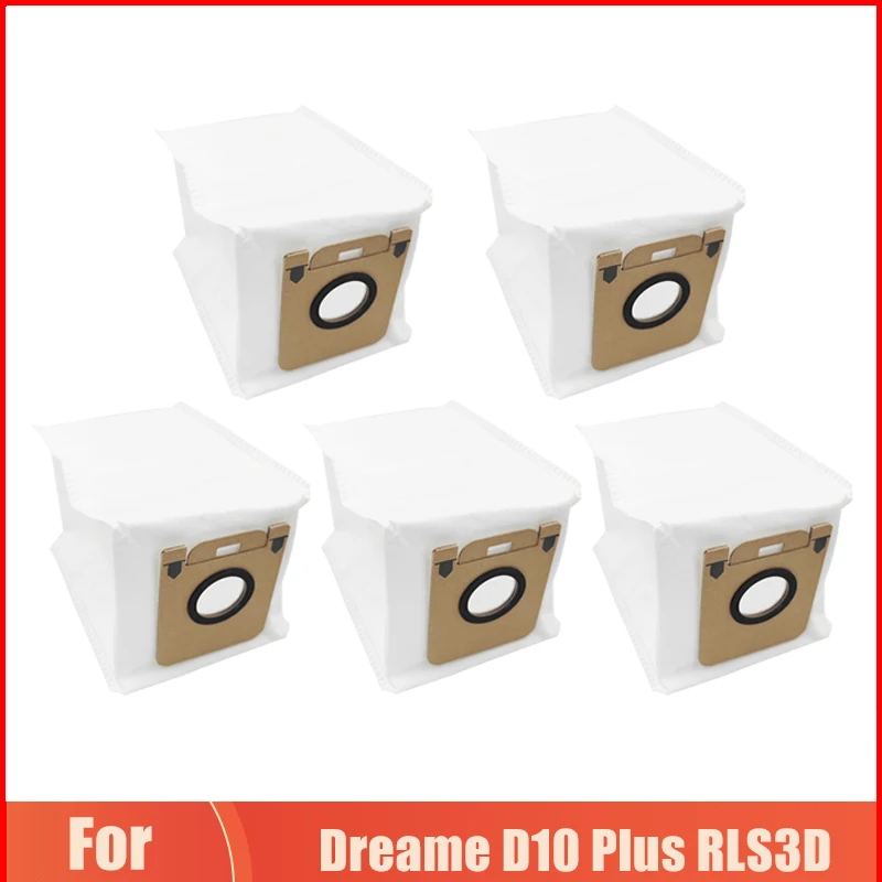 Мешки для пыли высокой емкости для Dreame Bot D10 Plus RLS3D Z10 Pro L10 Plus, запасные части для вакуумного очистителя, нетканые Сменные мешки для пыли