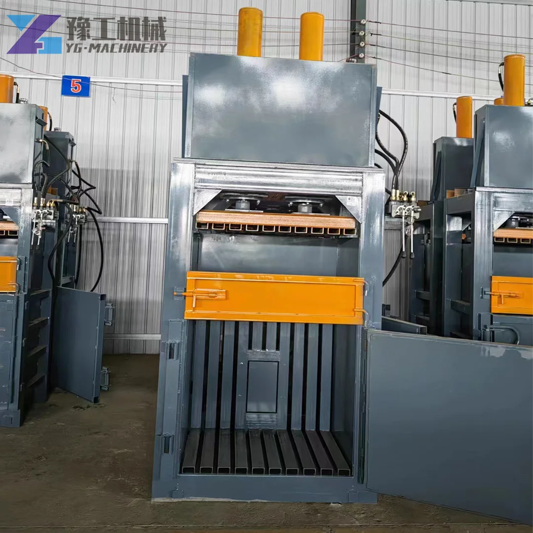 YG Waste Paper Film Baling Press Machine Vertical Hydraulic Plastic Scrap Baler Cans Waste Plastic Bottle Press Baler