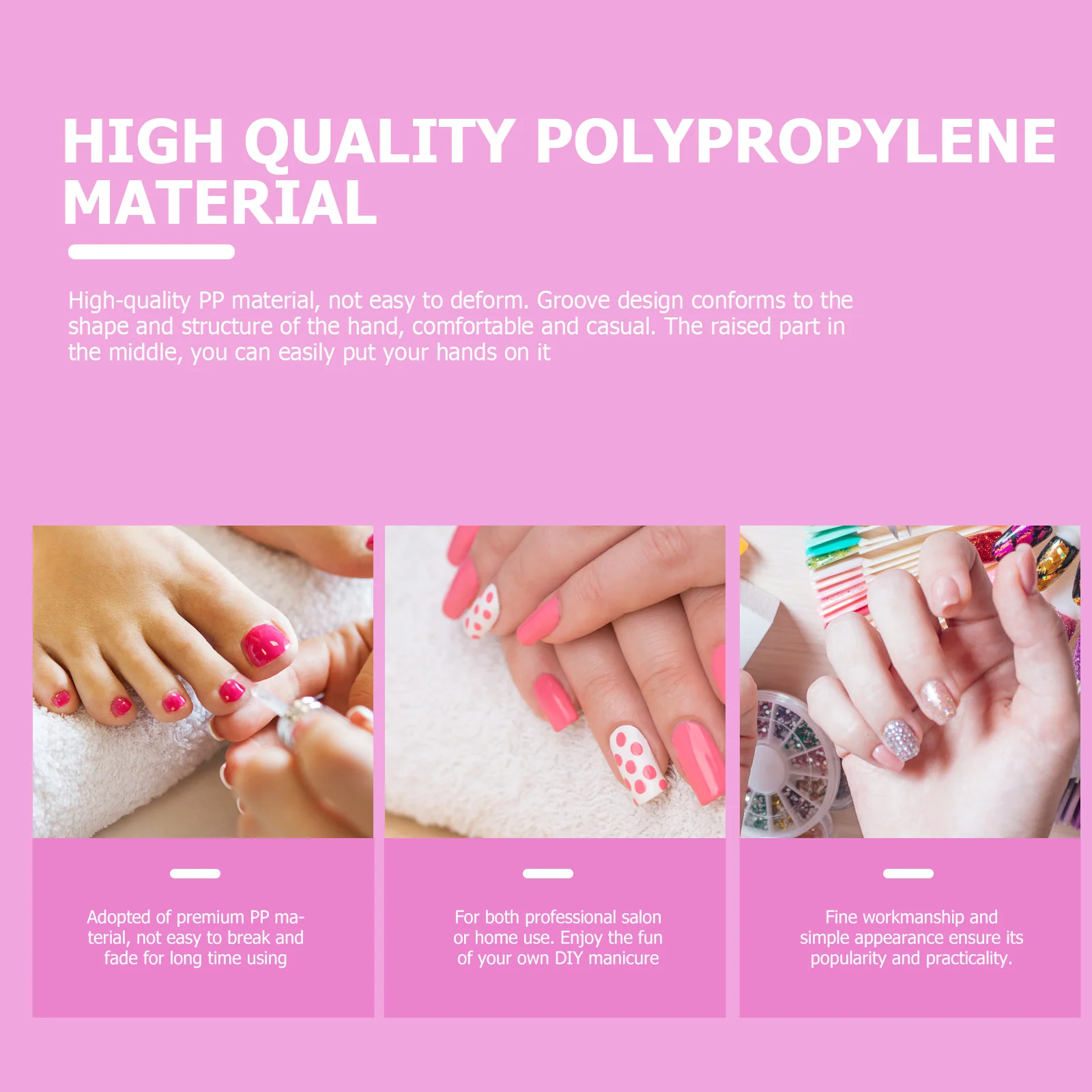 4-delige handbadkom nagelkleur verwijderen manicure gereedschap gel acryl plastic pp tips polijstmiddel