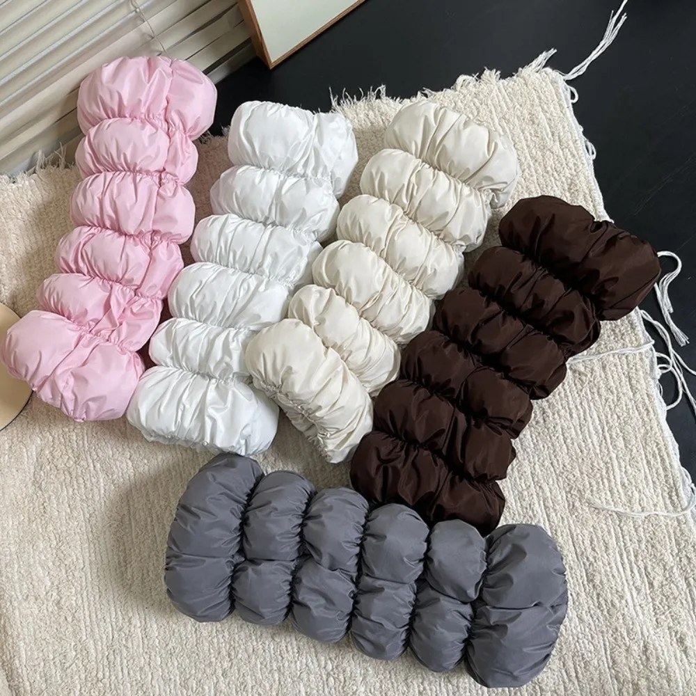 Y2K Thickened Down Cotton Leg Warmers Mid-calf Fluffy Loose Socks Foot Cover Wind Protection Warm Boots Cover Streetwear