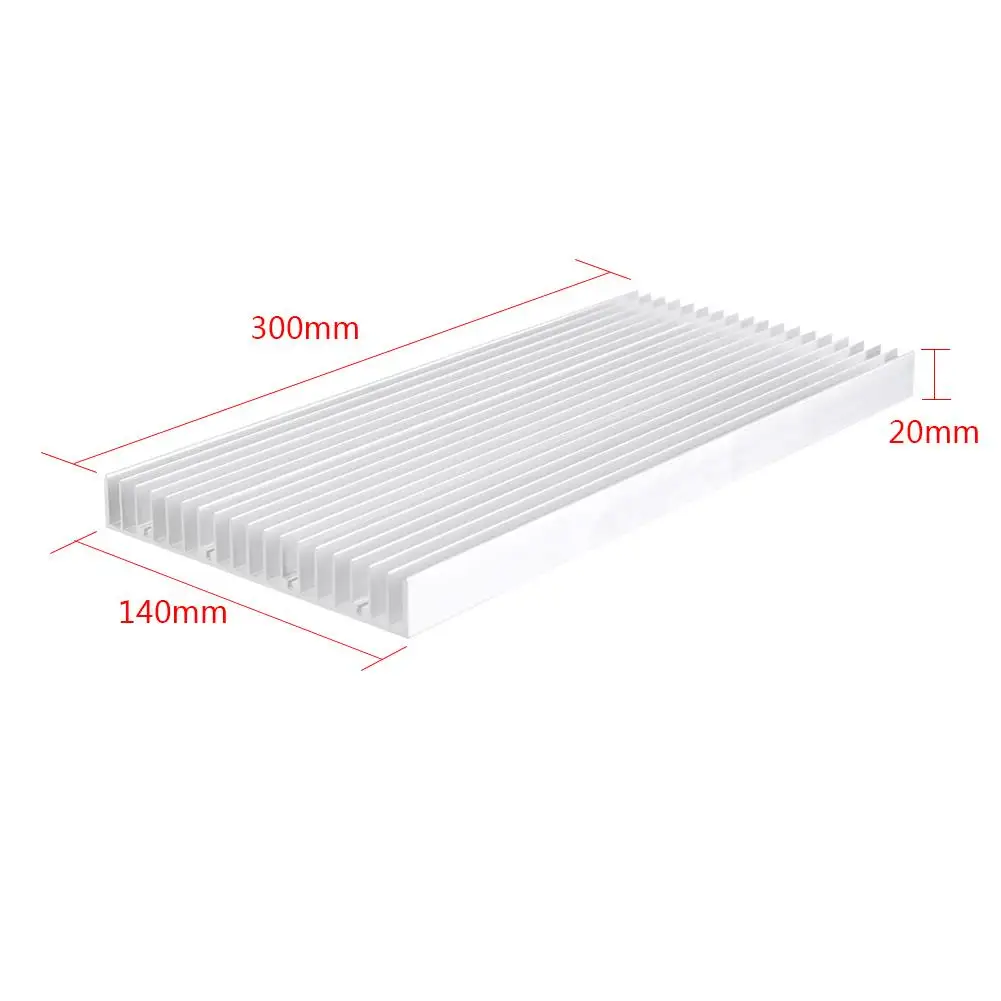 Dissipateur thermique en aluminium pour éclairage LED haute puissance, accessoire de refroidissement, 300x140x20mm