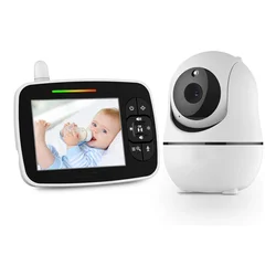 Babystar 3.5 Inch Video Baby Monitor HD Screen Baby Camera Night Vision Function Support Multi Camera ECO Mode Temperature