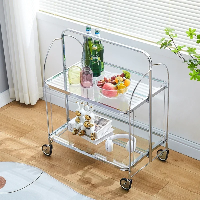

Medieval glass edge few living room folding movable sofa rack