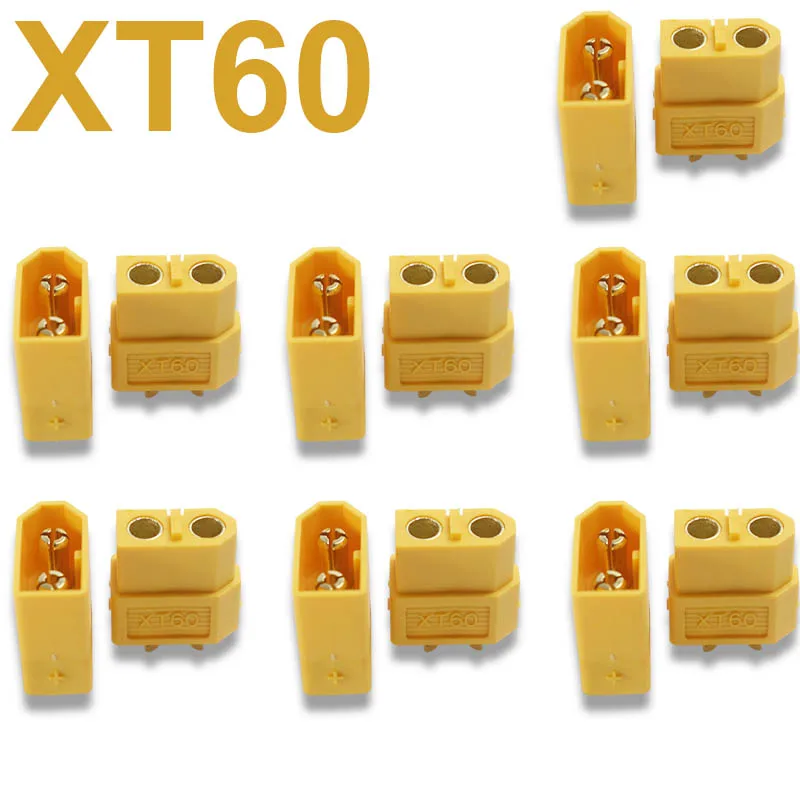 5 Pairs 10pcs XT60 Connector XT60 Male Female Bullet Connectors Power Plugs for RC Lipo Battery Motor XT60 Drone Connectors