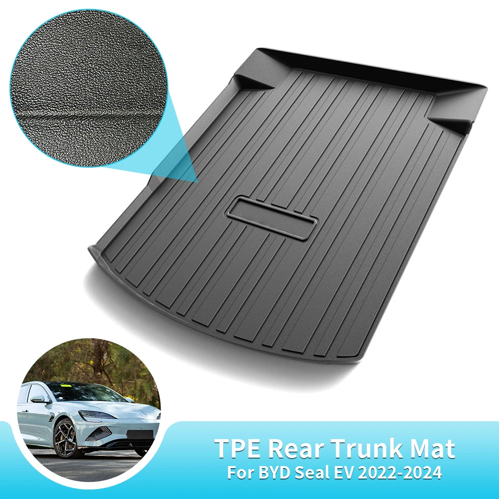 Fit For BYD Seal EV 2022-2024 Tailored Boot Liner Tray Car Rear Trunk Cargo Mat Sheet Carpet Mud Protector Waterproof