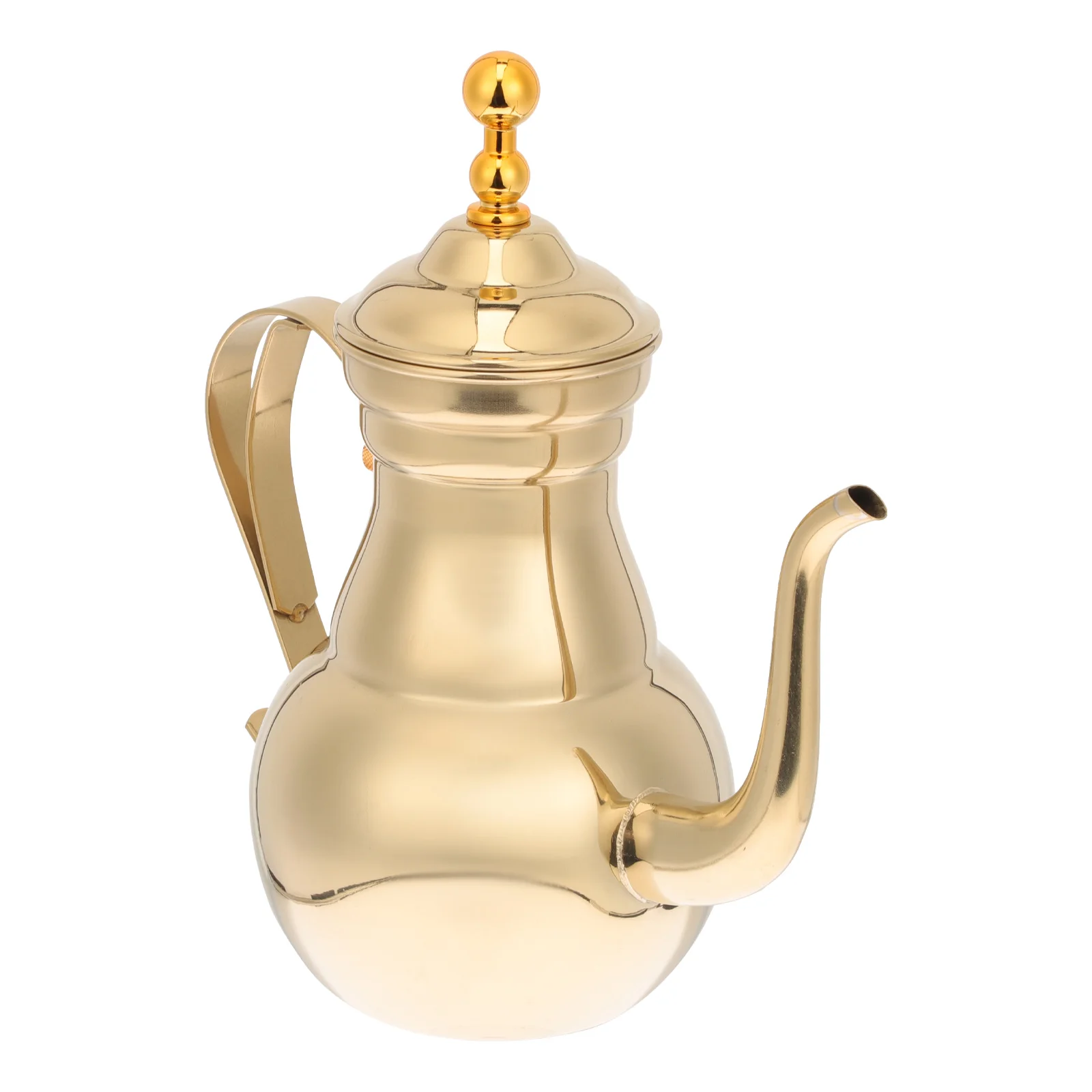 

Espresso Coffee Maker Filter Pot Long Spout Tea Kettle Household Exquisite Golden