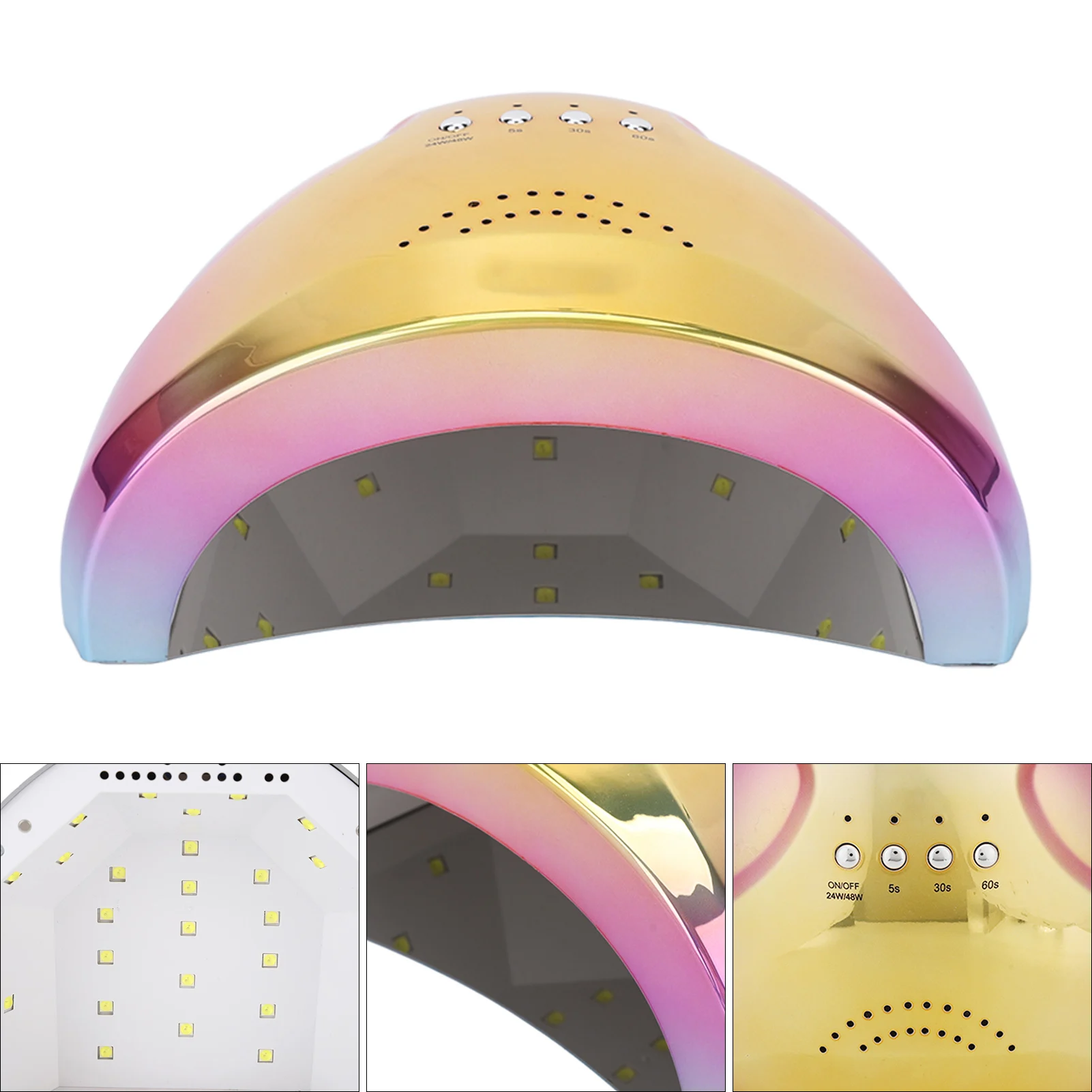 

Nail Gel Curing Light UV LED Nail Dryer UV LED Nail Lamp 48W Dual Light Source Infrared Intelligent Induction Gel Polish Dryer