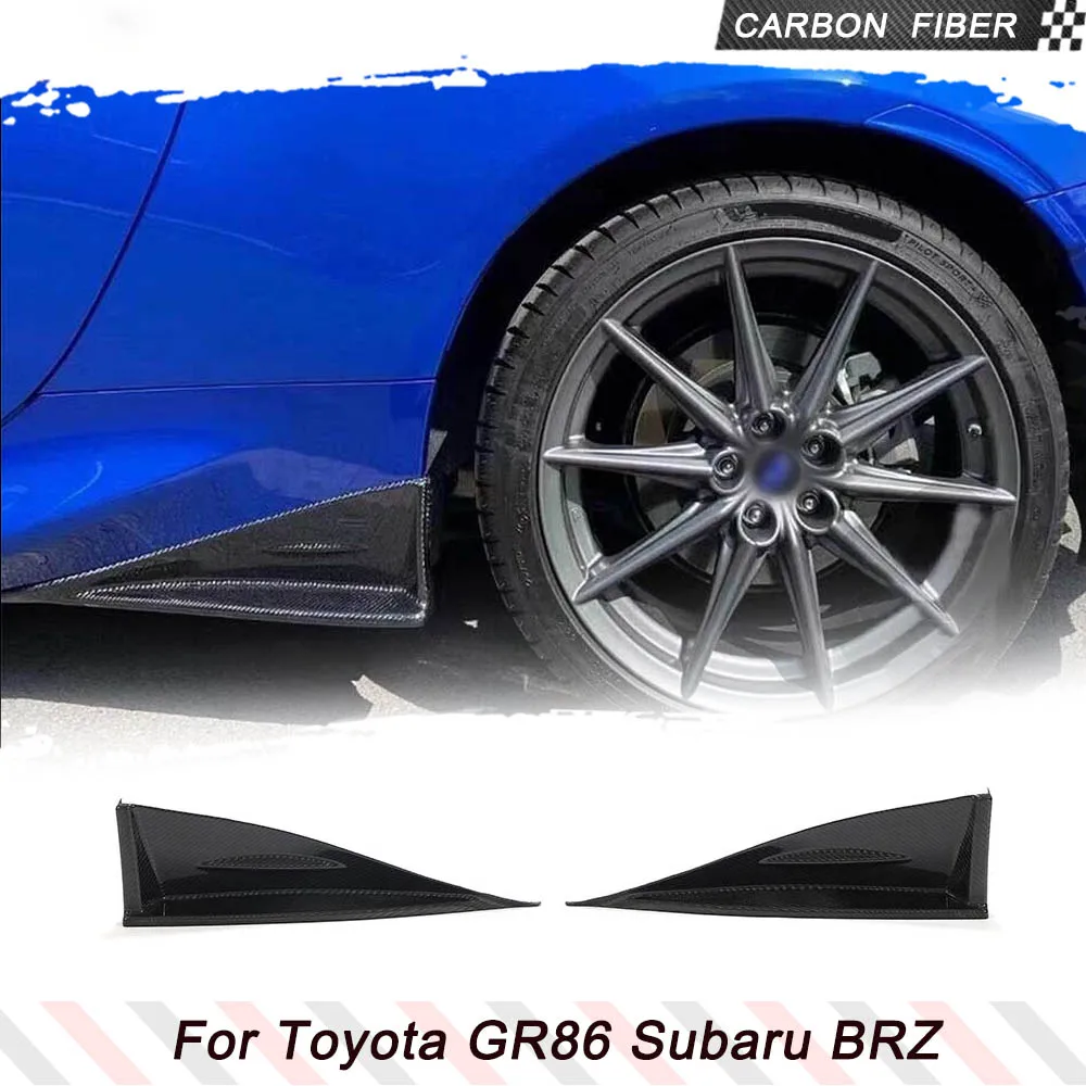 Carbon Fiber/PU Primer Side Bumper Splitters For Toyota GR86 Subaru BRZ 2022 2023 Car Side Skirt Splitters Body Kit