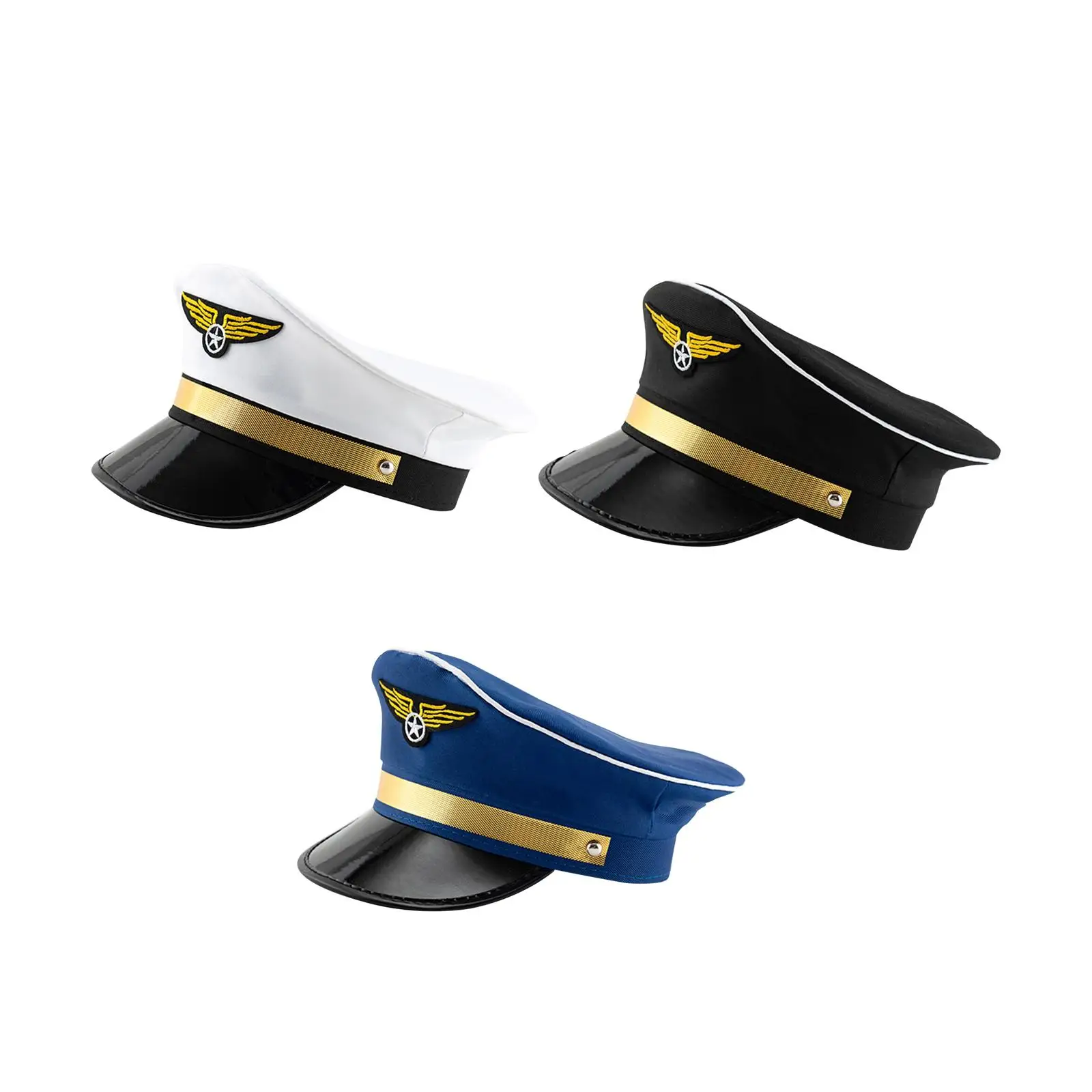 Airline Big Cornice Hat Cosplay Adjustable Novelty for Men Women Airline Cap