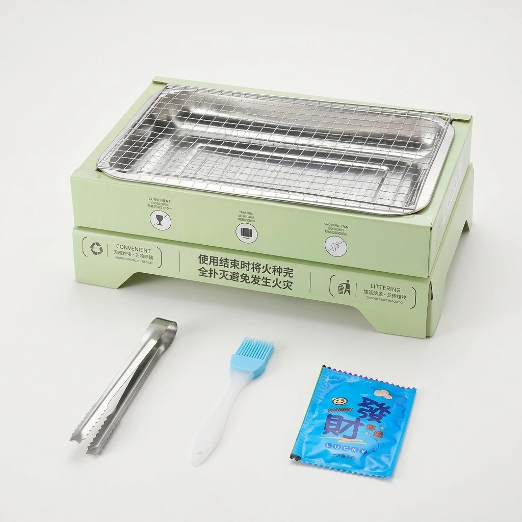 Portable Charcoal Grill With Smokeless Technology For Outdoor Camping And Picnics
