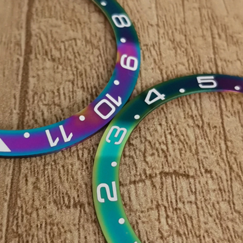 Zamiennik 38 mm / wewnętrzny 30,5 mm Kolorowy numer Aluminiowa ramka Zewnętrzny pierścień Akcesoria do zegarków