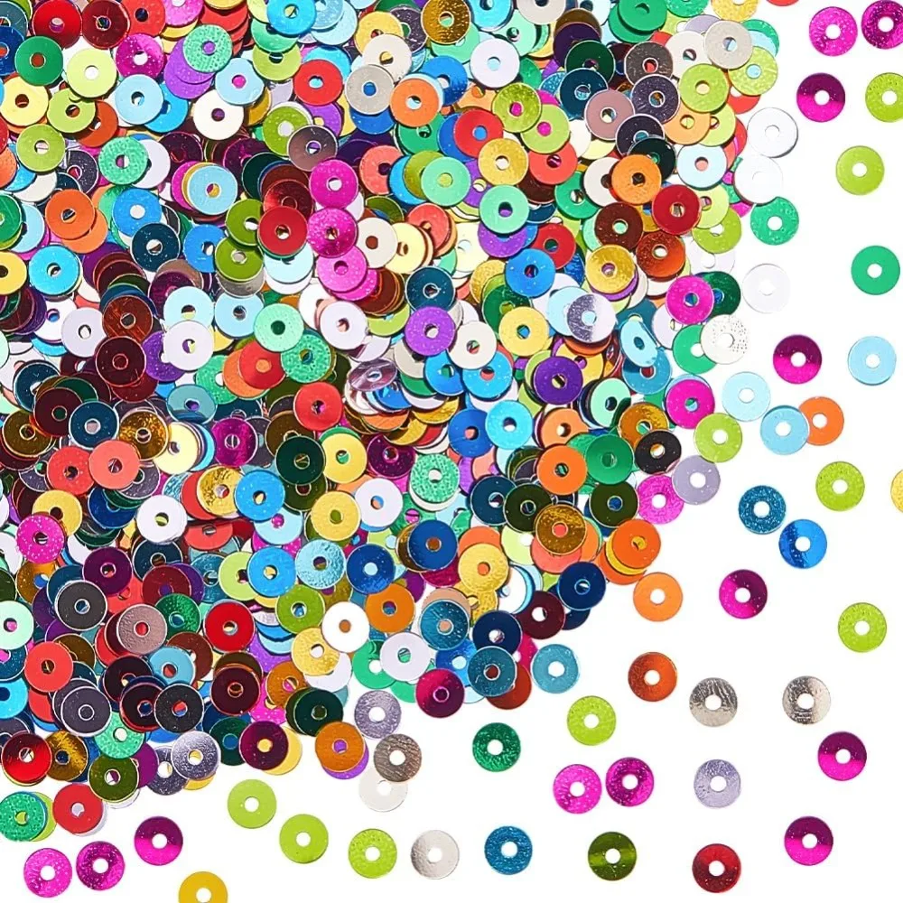 

100 г 8 пакетов с блестками, различные плоские пайетки из ПВХ, пластиковые маленькие красочные пайетки с отверстием, круглые свободные