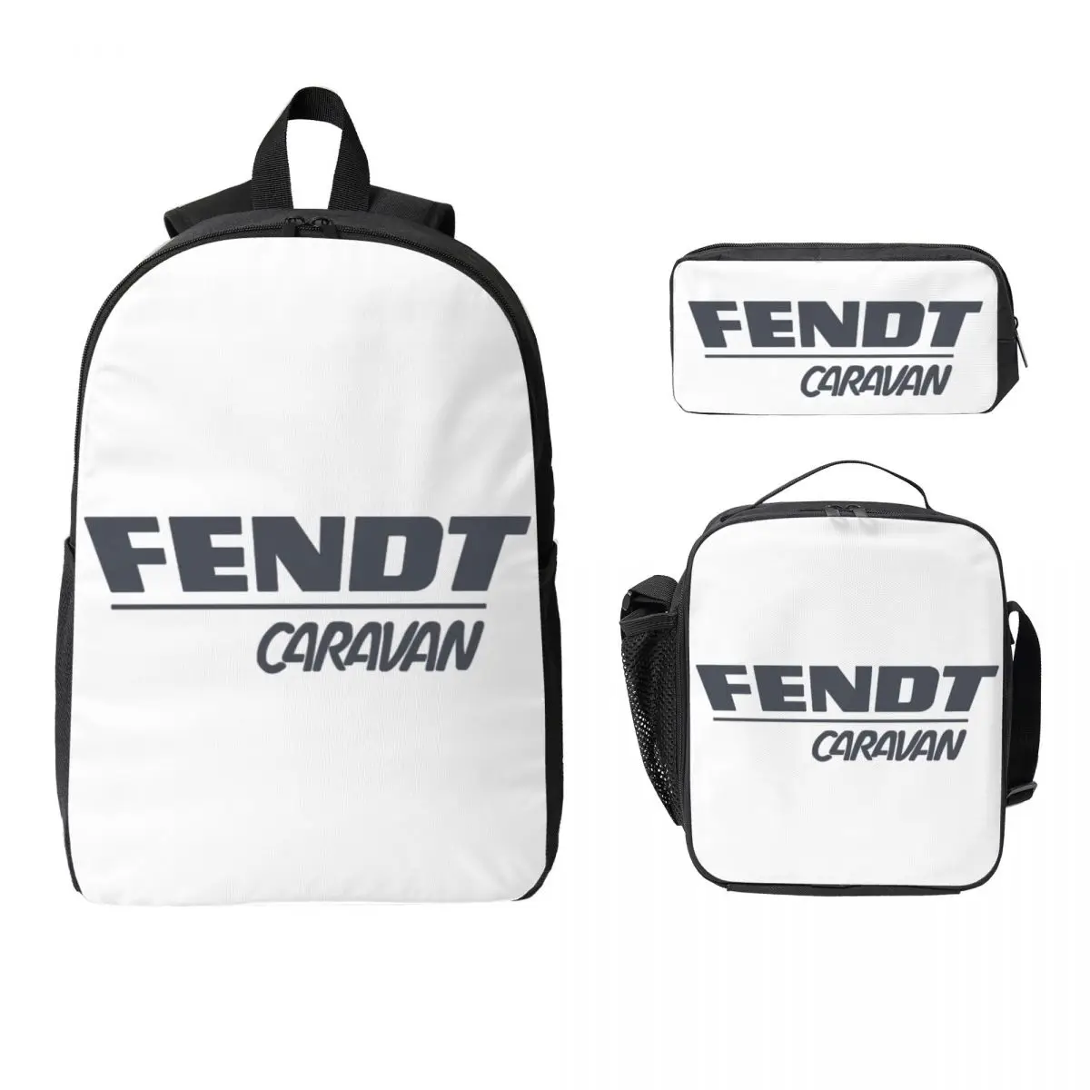 Fendt قافلة على ظهره طالب بنين بنات BookBag حقيبة مدرسية حقائب كتف الكمبيوتر 3ps معزول حقيبة الغداء مقلمة