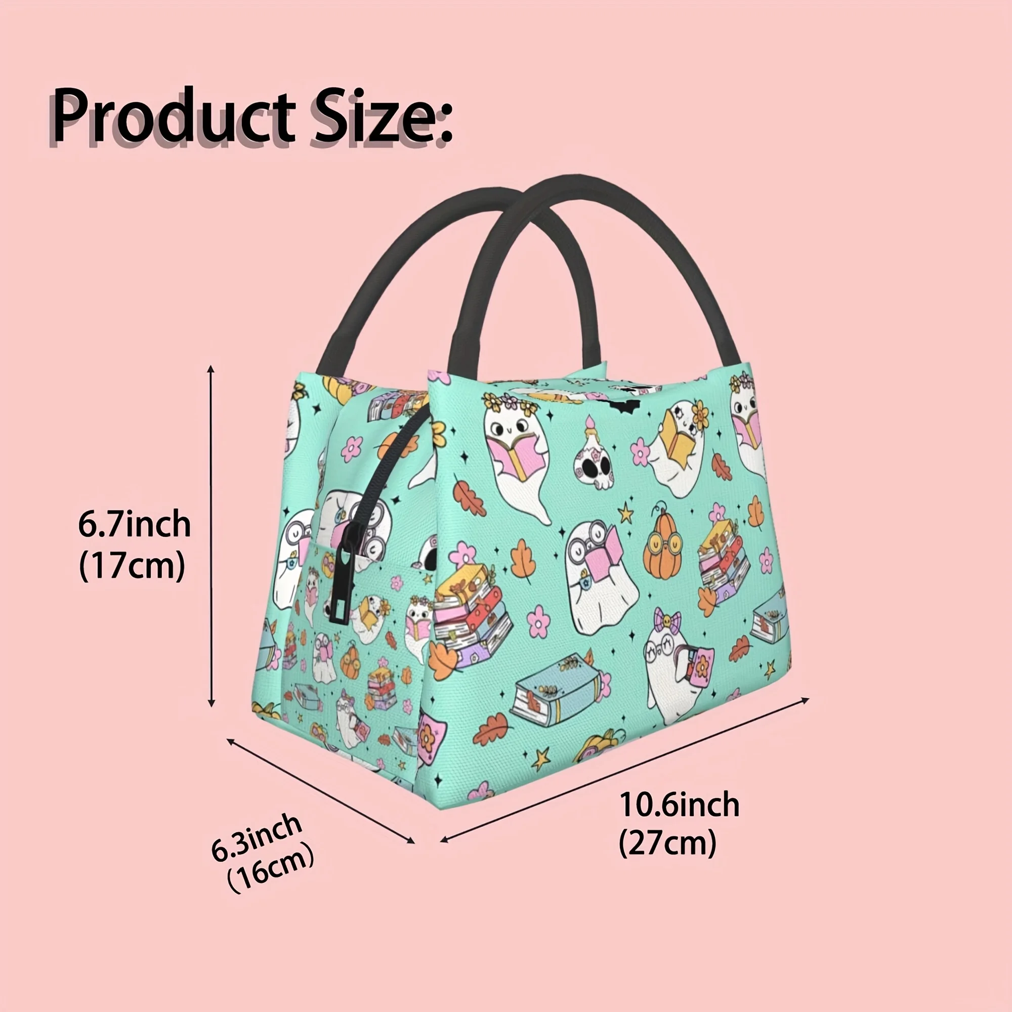 One Green Pumpkin Pattern, Portable Reusable Cooler Bag, Insulated Lunch Bag, Essential for Camping Picnic Beach