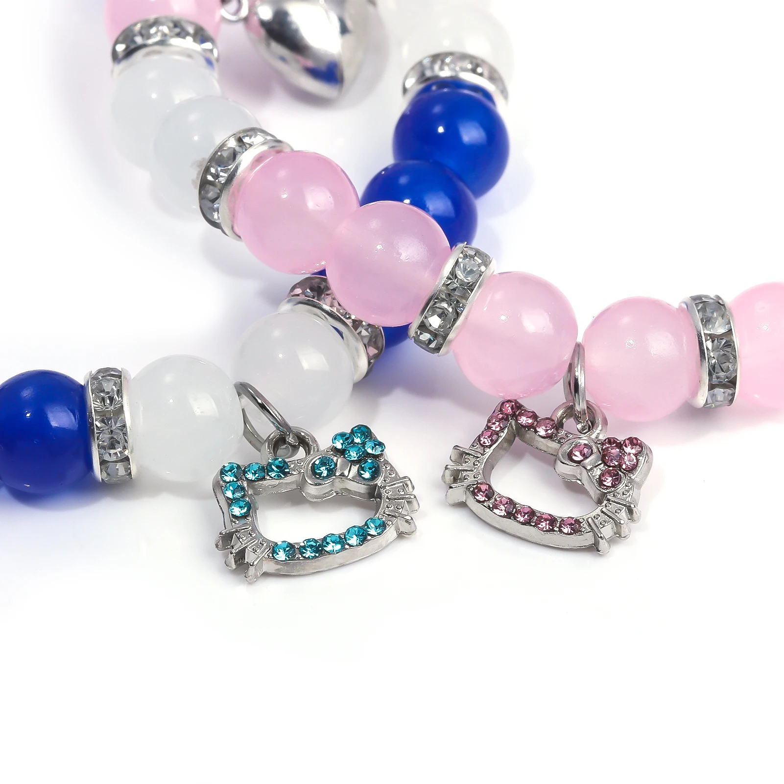 Gothic Cat Animal Beaded Bracelet Creative Heart Magnetic Matching Couple Bracelets for Women Men Halloween Jewelry Accessories image 3