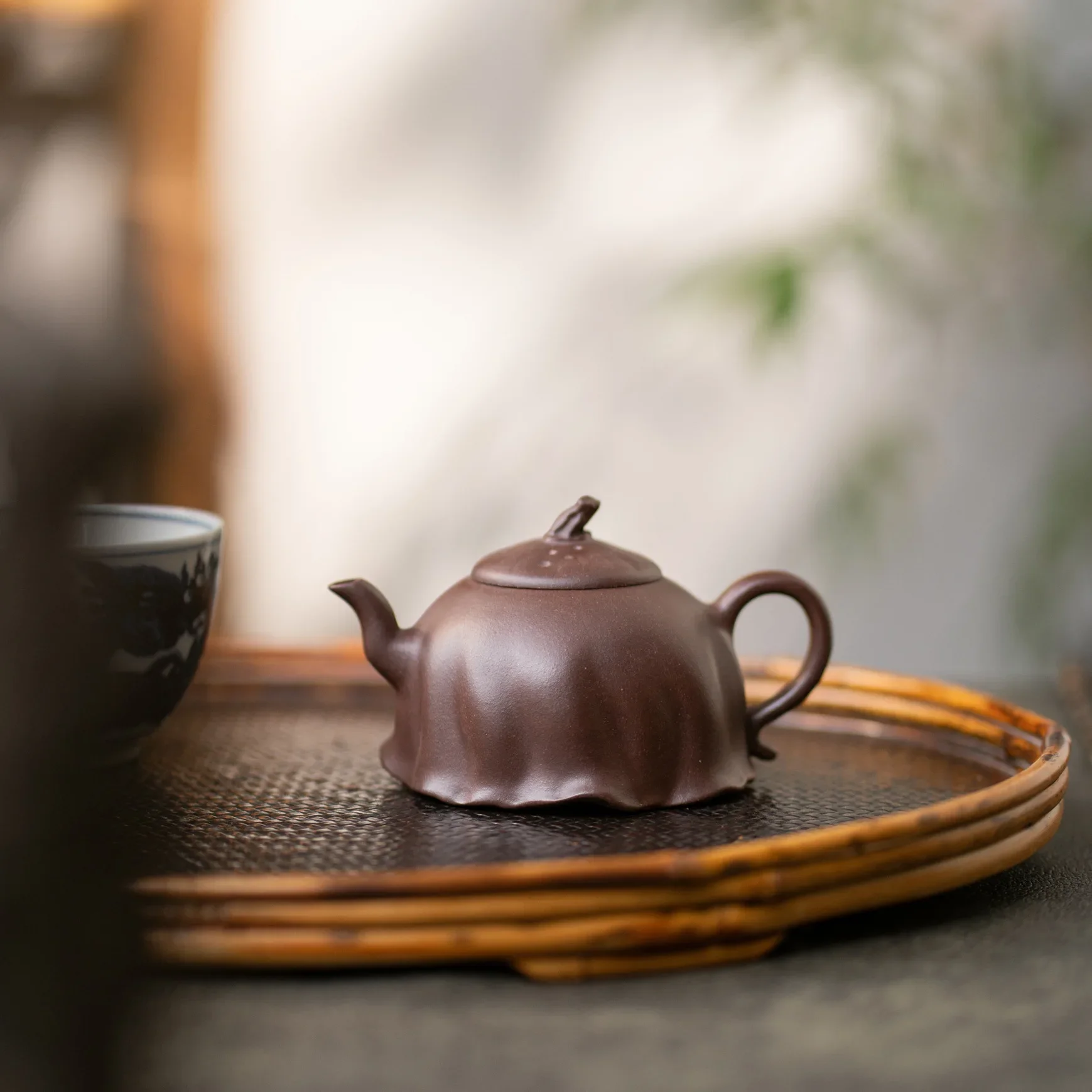 Zisha pot Benshan purple mud handmade Seiko lotus pod teapot tea ware gift