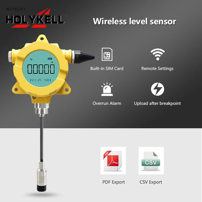 4g Lora Lorawan Wireless Water Fuel Tank Liquid Level Sensor Transmitter