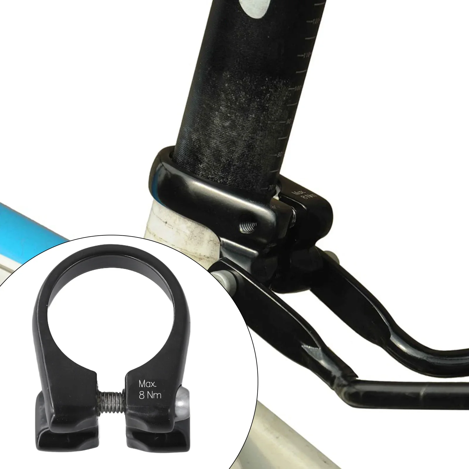 Frame Seat Post Clamp Mountain Bike Rack Replacement Special U-shape sheet 1pc Adapter Bicycle Practical Useful