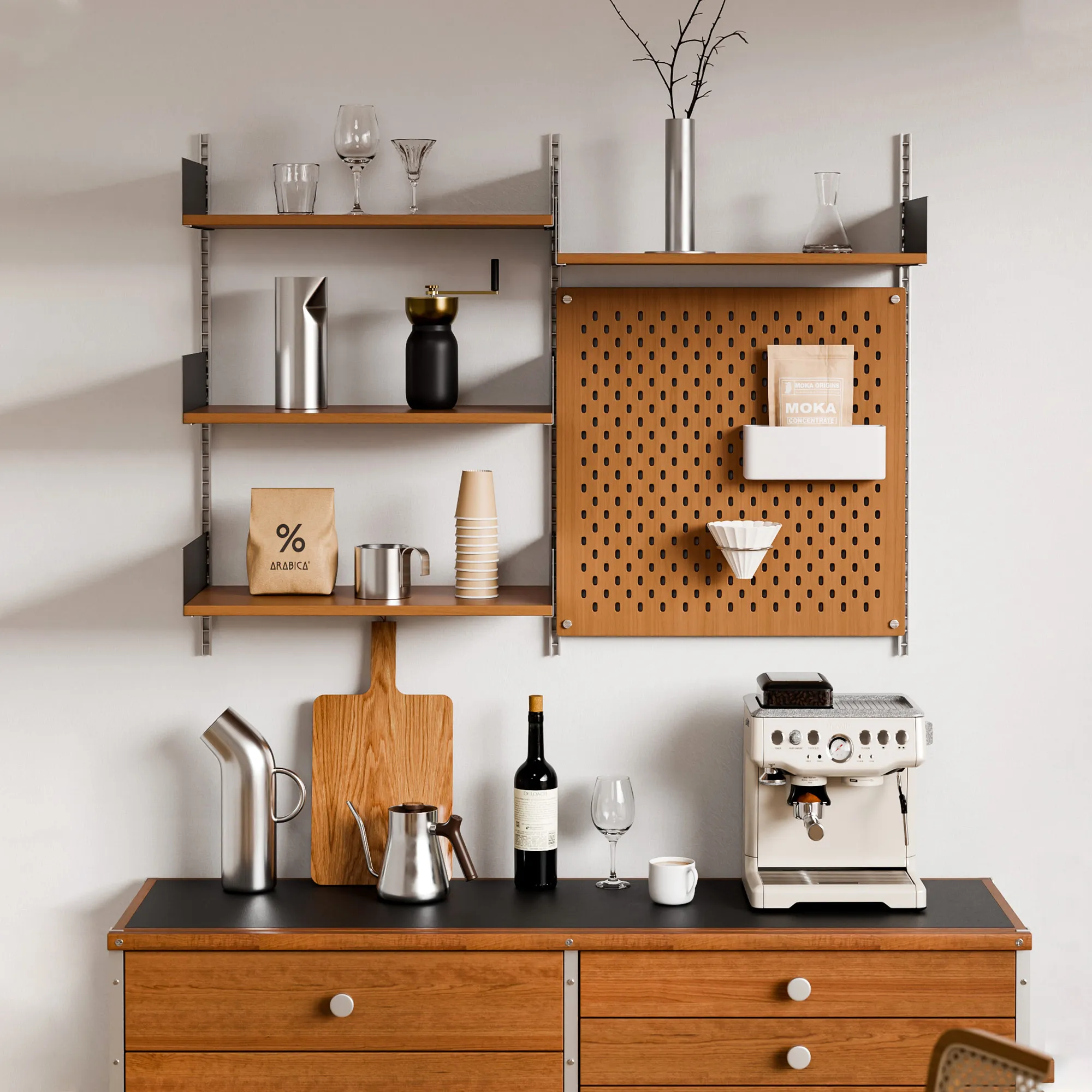 ZML used wall-mounted shelf - creative coffee corner storage, wall-mounted partition, bookshelf
