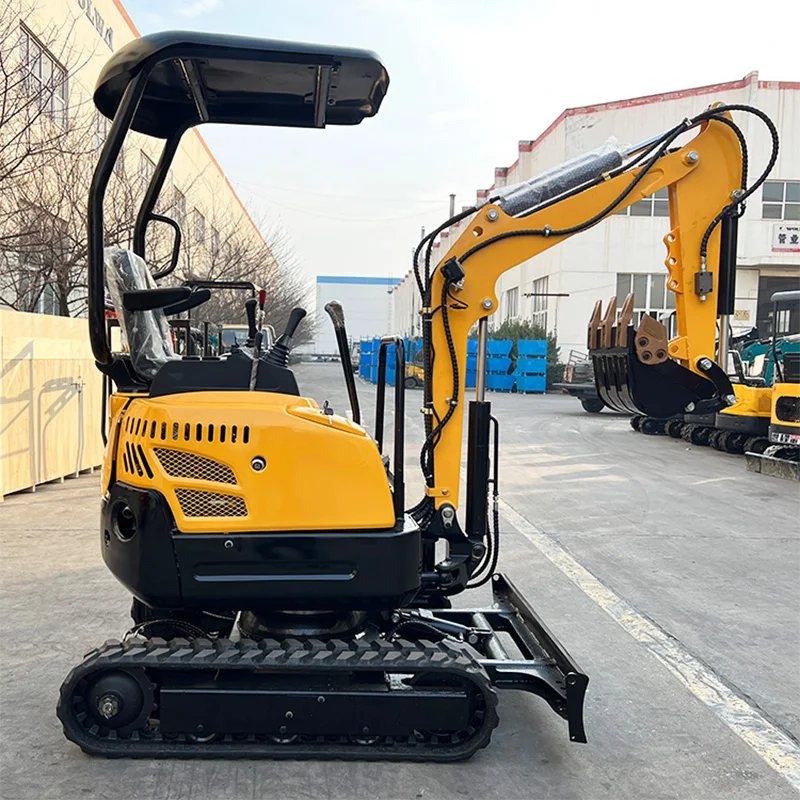 Mini excavator 1 ton multifunctional excavation manufacturer small excavator free bucket for sale agricultural garden