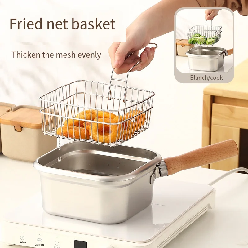 مقلاة من الفولاذ المقاوم للصدأ المحمولة وعاء الطبخ في الهواء الطلق متعددة الوظائف مقلاة قابلة للفصل التخييم طقم حلل استانلس ستيل أدوات مطبخ