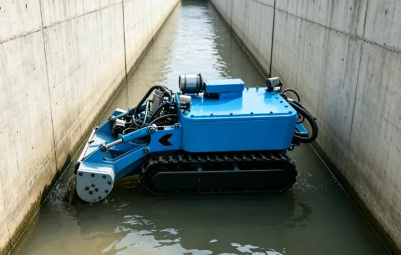 River Lake Silt Removal Robot Tracked Underwater Dredging Machine For Water Conservancy Sediment Sand Desilting Work