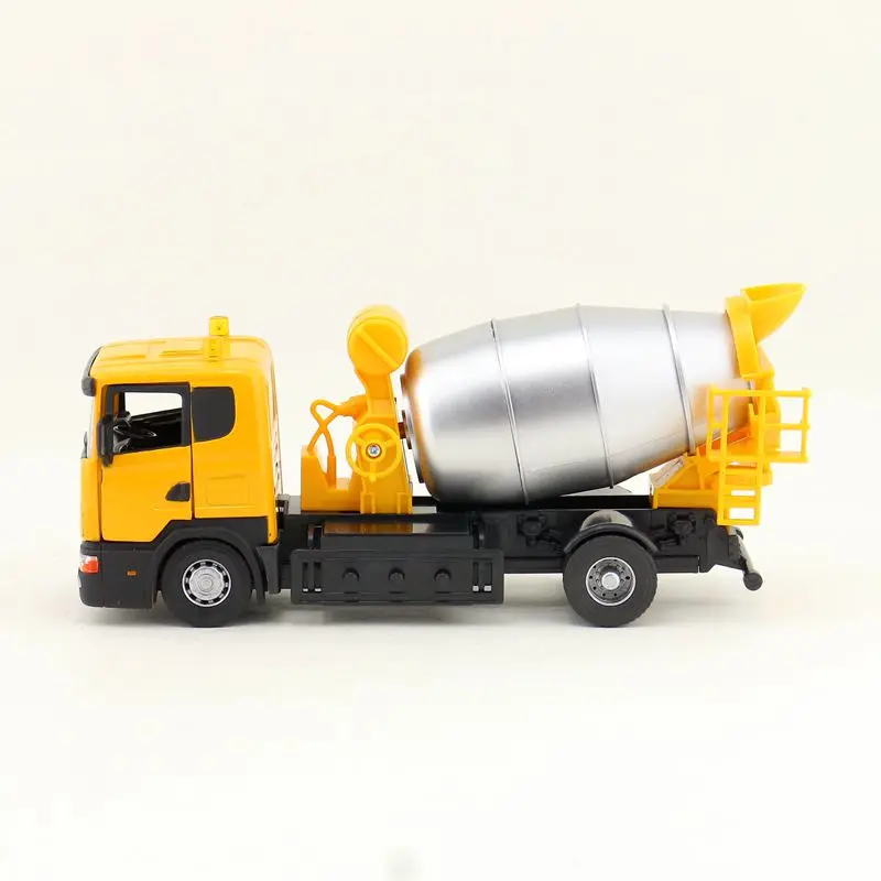 Automaxx 1:43 Scale Diecast Metal Model Scania Cement Mixer Truck Toy Car Doors Openable Educational Collection Gift For Boy