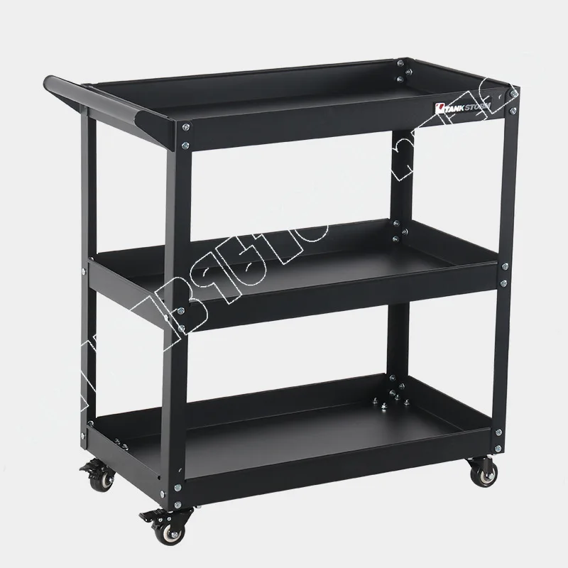 

Auto Repair Drawer Type Maintenance Trolley Mobile Three-layer Cabinet Parts Cart Shelf Layer Tool Cart