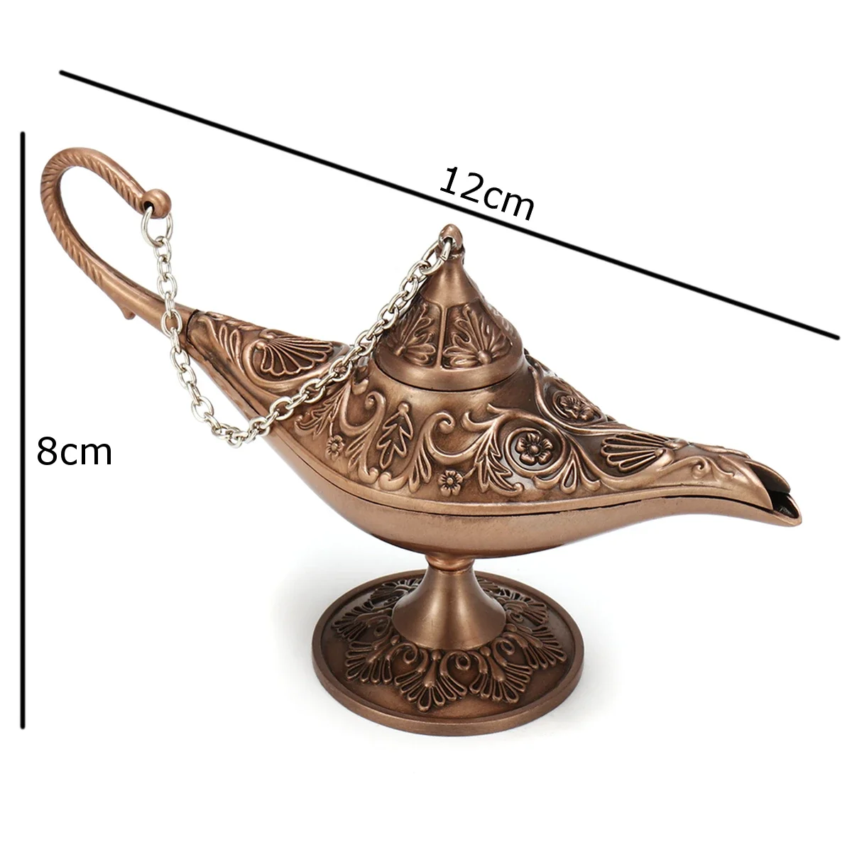 Hollow Metal Carved Legend Lamp Aladdin Magic Light Wishing Pot Ornaments Home Fancy Dress Decor Collection Art Craft Gift