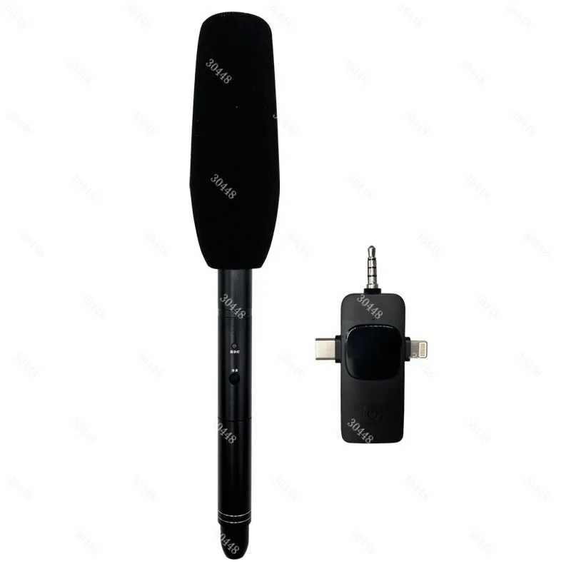 Outdoor Wireless Interview Microphone Handheld Reporter Mic for Smartphone and DSLR with Noise Reduction