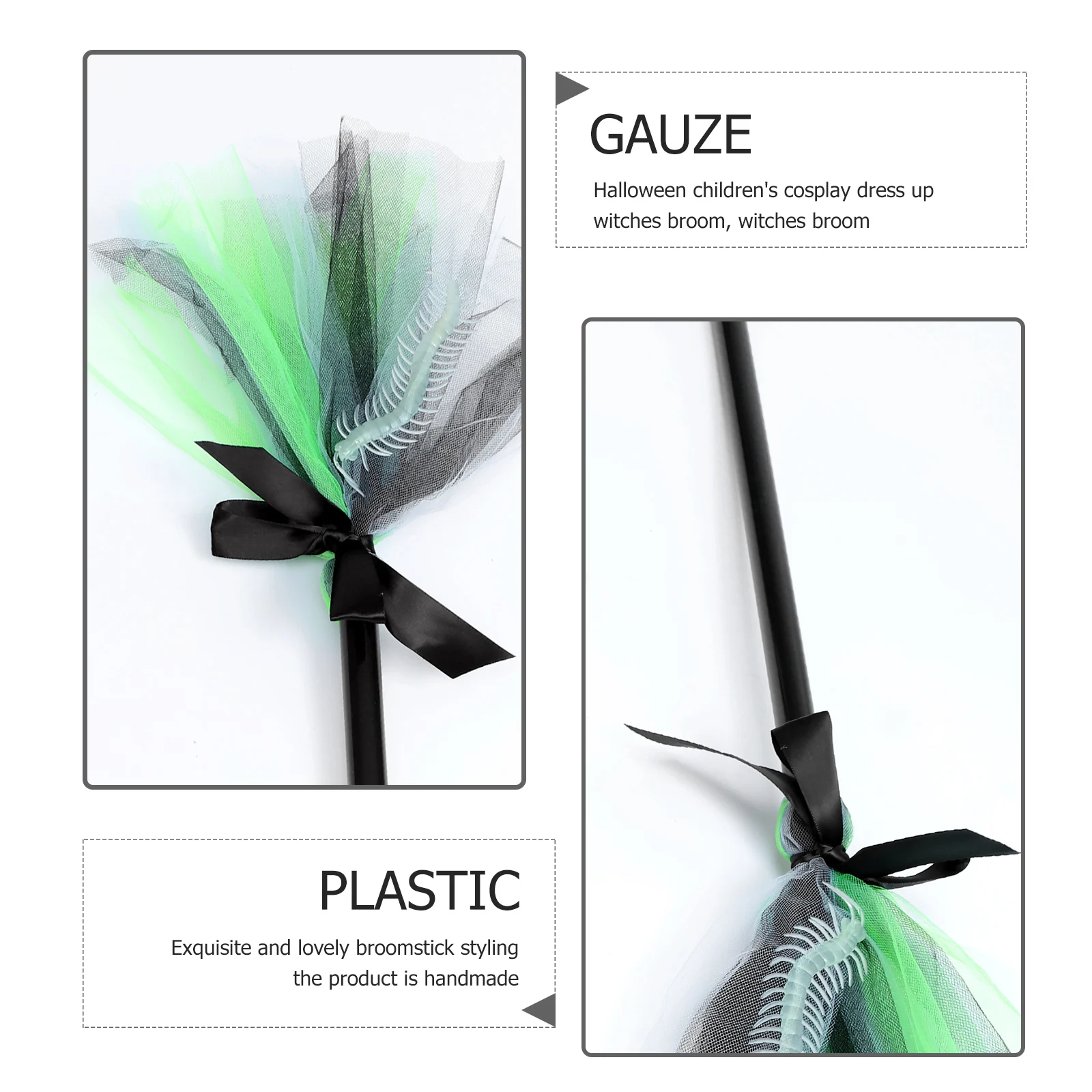 

Luminous Flying Broom Halloween Detachable Prop Haunted Dancing Small Decoration Decorate Party