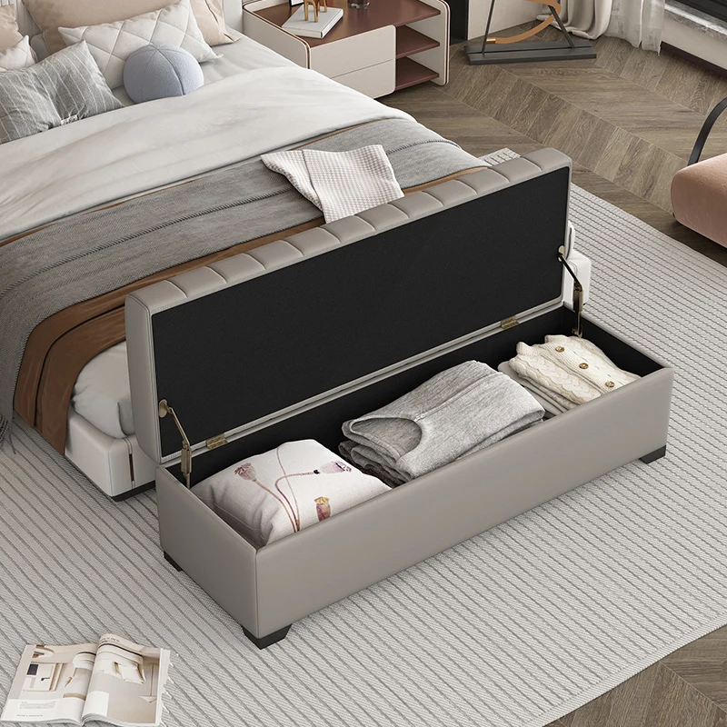 Luxury Storage Bench, Waterproof Shoe Stool, Large Ottoman Box, Heavy-Duty Armchair - Scratchproof, Multi-Use, High Capacity