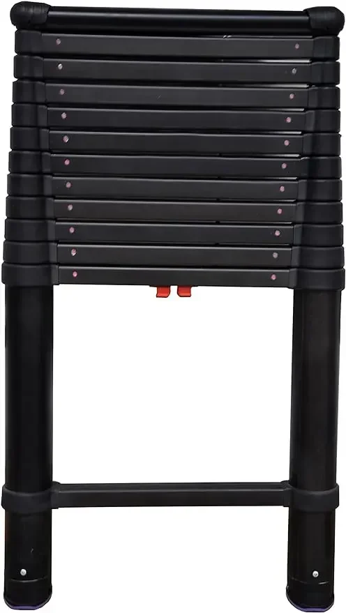 For 1600ET Telescoping Ladder, OSHA Compliant Black Tactical 12.5 ft Extended Height, Patented One-Touch Release, Up to 16