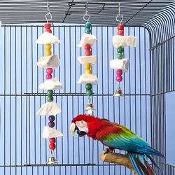 Hang Toy for Parrot Birds Training Cuttlefish Bones Calcium Supplements Bird Cage Perch Hamster Molars Chewing Toys Pet Supplies