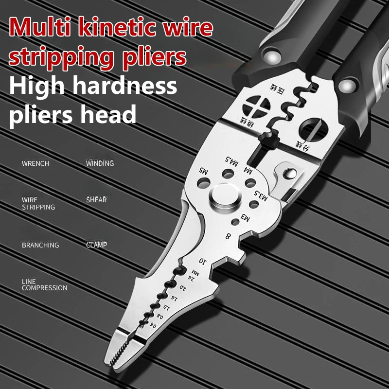 Multi Functional Electrician Pliers For Wire Splitting And Stripping,  For Electricians