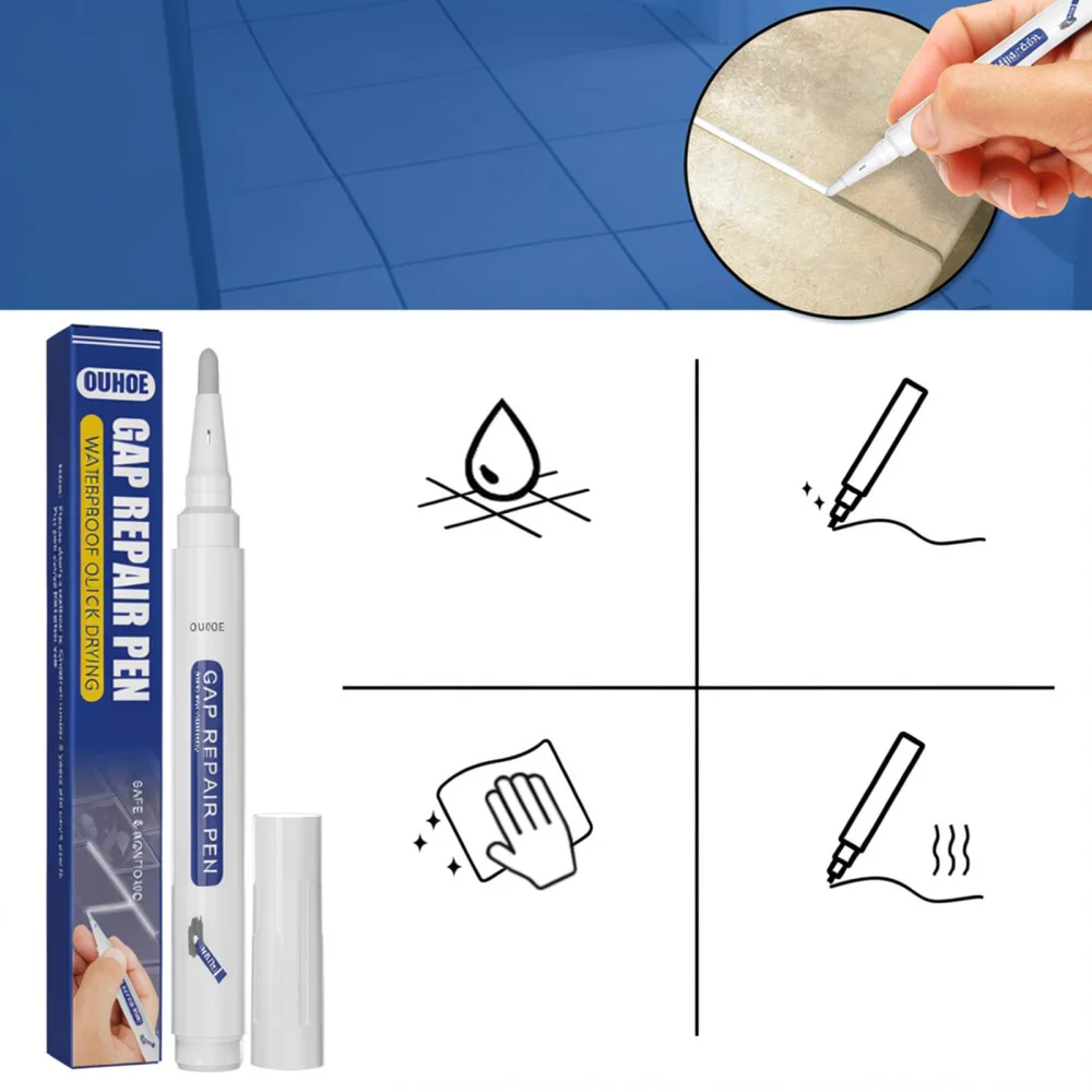 Tile Seam Repair Marker For For Ouhoe Waterproof Grout Pen Household Maintenance Tool Kitchen Bathroom Floor Wall Restorer