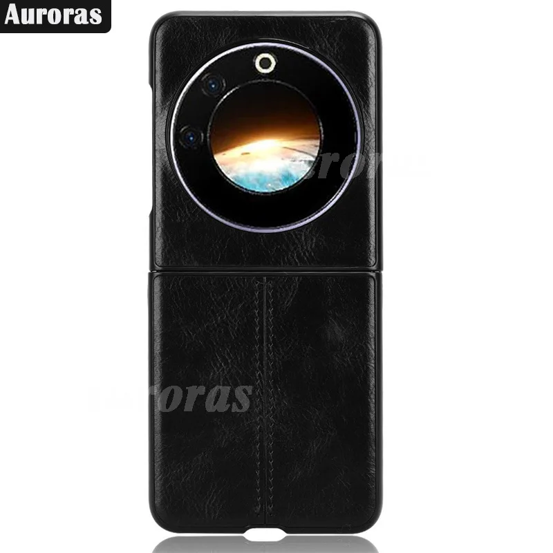 Auroras For Tecno Phantom V Flip 5G Case Vintage Leather Soft Edge Hard Shockproof Shell For Tecno Phantom VFlip Cover Fundas