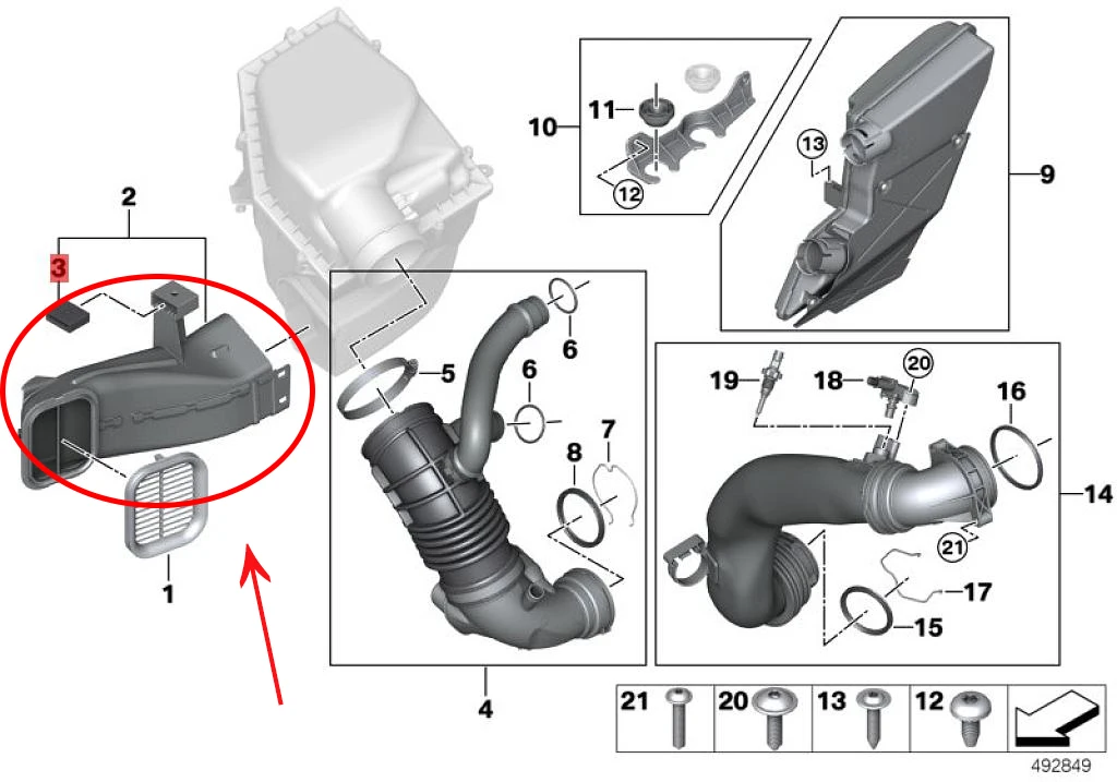 13718651955 High quality Rubber components Car parts for BMW 7' G11 7' G12 5' G30 5' G31