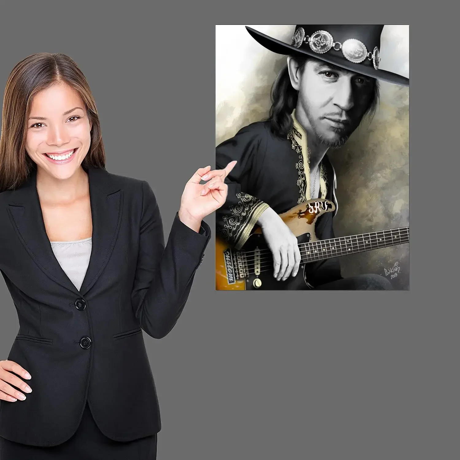 stevie ray vaughan Guitarist Poster Canvas Art Poster and Wall Art Picture Print Modern Family bedroom Decor Posters