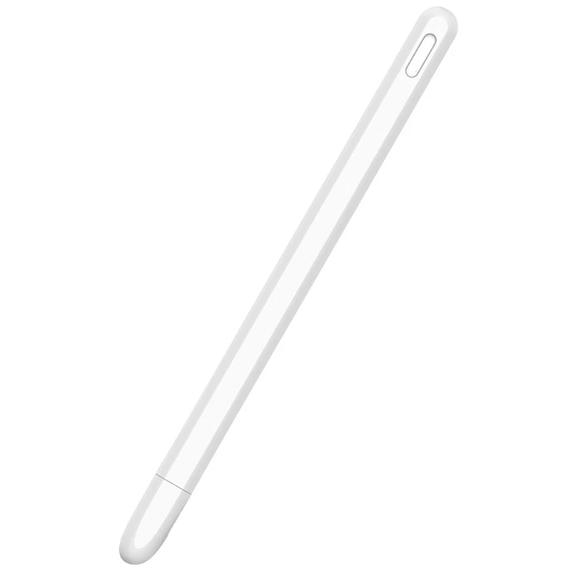 Custodia protettiva per penna stilo da 2 pezzi per matita Apple 2 custodie accessorio per astuccio in Silicone, rosa e bianco