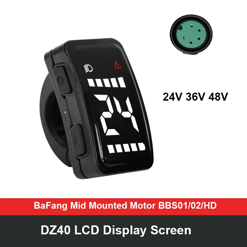 BaFang Mid Central Motor BBS01 BBS02 BBSHD 24V 36V 48V BF DZ40 LCD Display Bike Intelligence Display 5 Pin Waterproof Plug