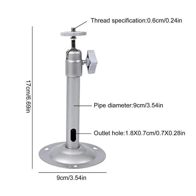 Supporto per telecamera di sicurezza Staffa girevole per telecamera di sicurezza a soffitto Supporto per telecamera con forte carico per l'aula del parcheggio