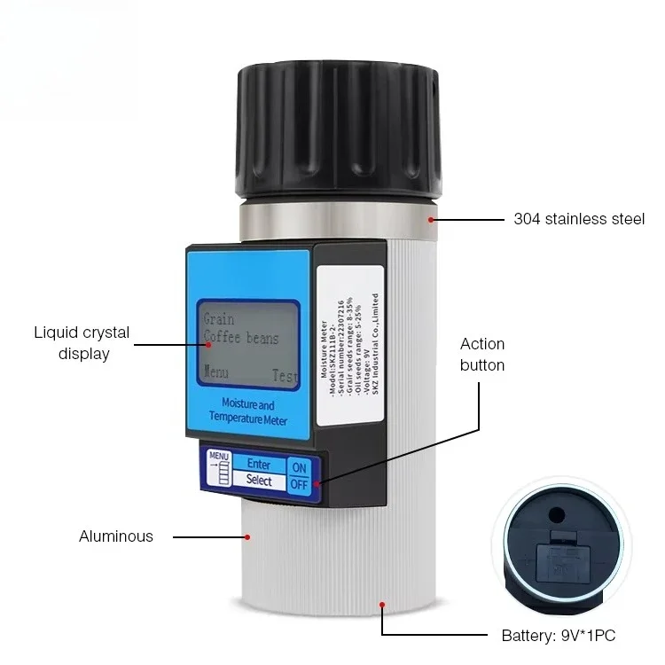 SKZ111B-2 Moi sture Meter Rapid Handheld Coffee Beans Moisture Meter Cocoa Bean Moisture Meter