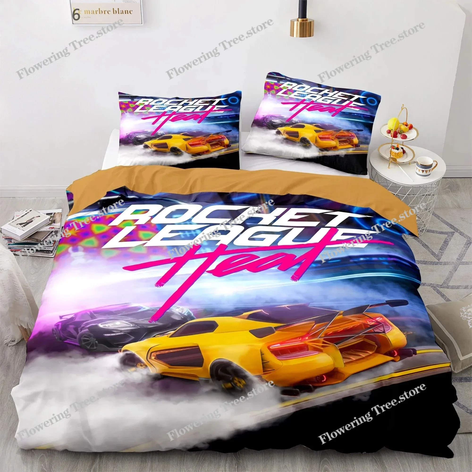 

Game Rocket League Bedding Set Bedspread Single Twin Full Queen King Size Car Bed Set Children's Bedroom Duvetcover Design Hot