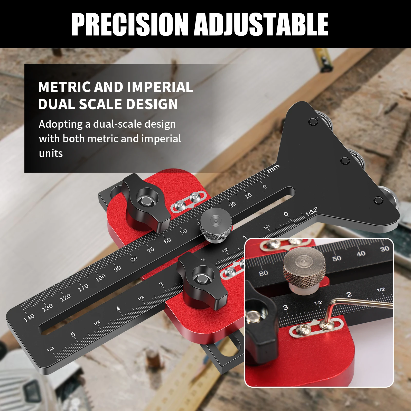 

3-х шкив, тонкий зажим для деревообработки, регулируемая настольная пила, локатор для резки пластин, узкие резки полос для 3/8 "x 3/4" U-образного паза и 1/4 "x 3/8"